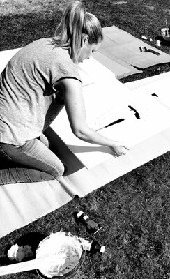 Silvia Ingrid Hummer in the Studio