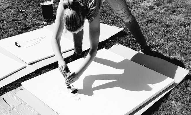 Silvia Ingrid Hummer in the Studio