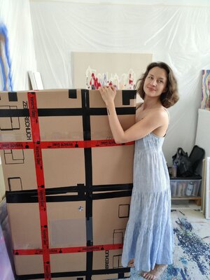 Franziska Raffaël nello studio: Ready for shipment!