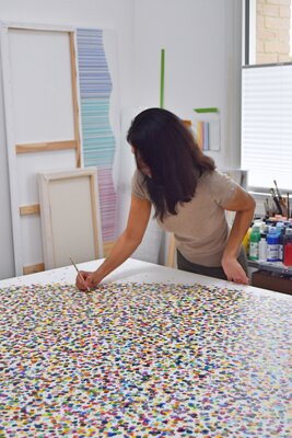 Astrid Stoeppel nello studio: Summer studio view 2023