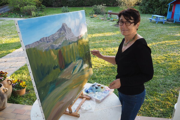 Gyslaine Pachet Micheneau nello studio: Peinture en plein air