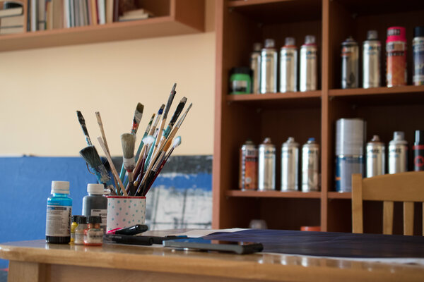 Andrea Pallang in the Studio