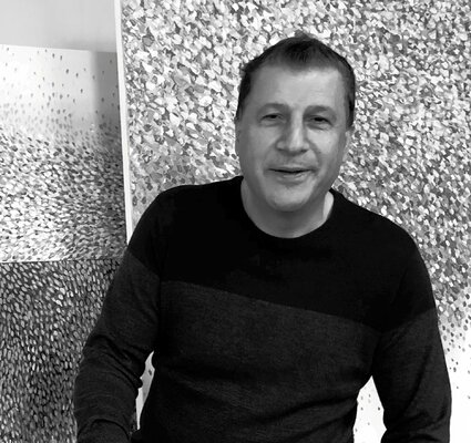 Theo Papathomas in the Studio