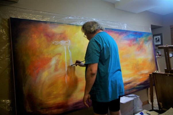 Vladimir Kolosov nello studio: Creation of "Metaphysics of love"