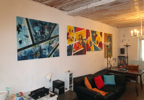 Kerstin Franz en el estudio: Einblick ins #atelierbernbach