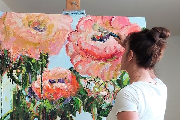 Darlene Winfield nello studio: Large Floral