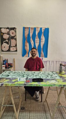 Sumit Mehndiratta im Studio: Studio space in Lisbon, Portugal