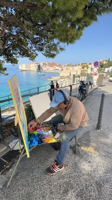 Andrey Chebotaru nello studio: Croatia. Plein air painting in Dubrovnik