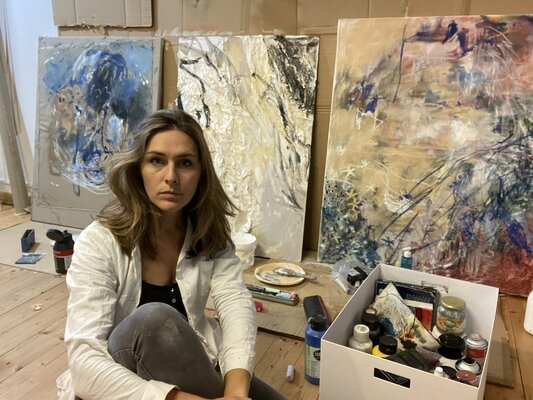 Franziska Ostermeier nello studio