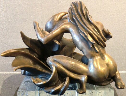 Giovanni Tomaselli in de studio: "Memore amore" bronzo fusione a cera persa