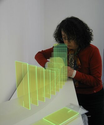 Eva Yeh en el estudio
