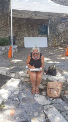 Josiane Zarka nello studio: Dessiner à Saint Paul de Vence