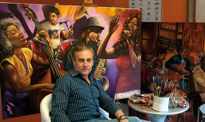 Massimo Marano dans le studio