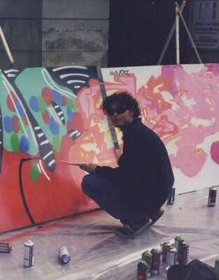 Giuseppe Valia im Studio: Graffiti convention in 90's