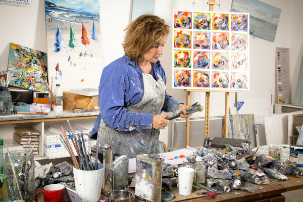 Sophie Petetin in the Studio: on pose les couleurs et on choisit son matériel, pinceaux et couteaux