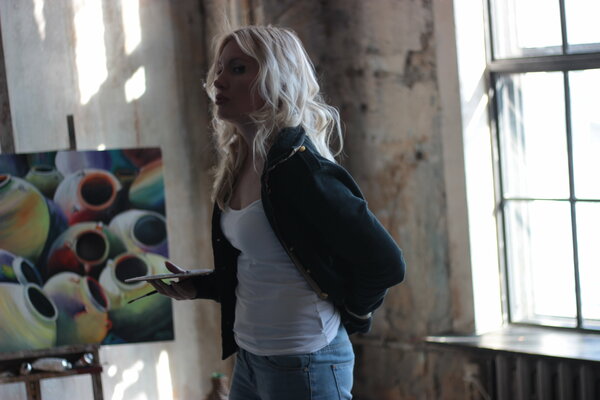 Anna Pavlovich-Naneva in de studio