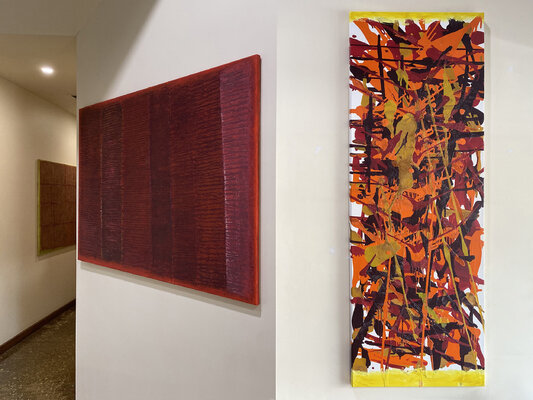 Malcolm Koch in de studio: Works on display in the gallery