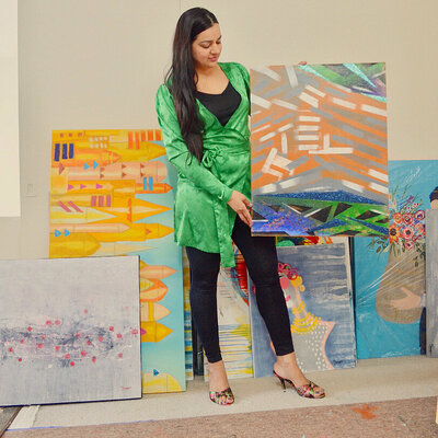POOVI ART in the Studio