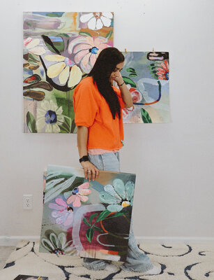 POOVI ART in the Studio