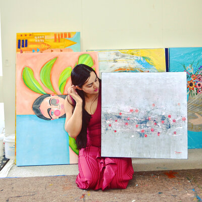 POOVI ART in the Studio