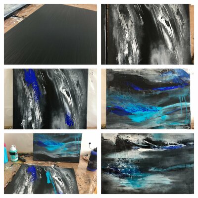 Sangie en el estudio: Step by step