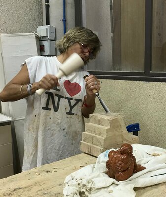 Mila Ruiz in the Studio