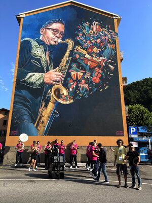 Antonio Cotecchia im Studio: Street Art Porretta Terme Bologna