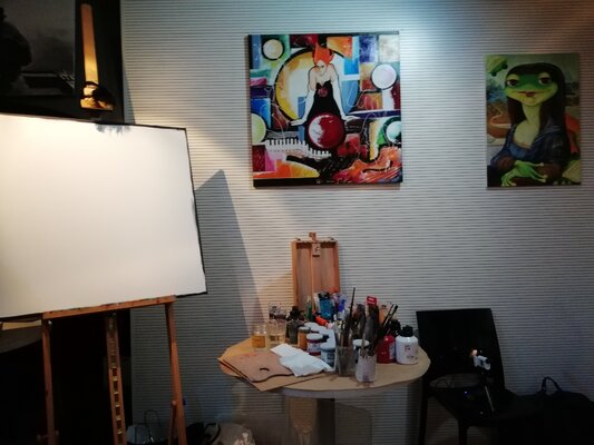 Carla Pistola nello studio: PREPARATIVI PER UN SERATA LIVE