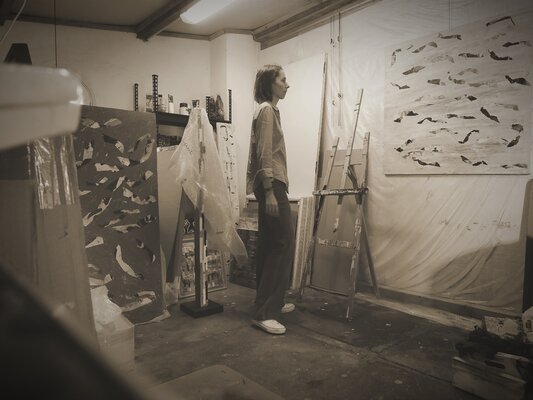 Delphine Dessein in the Studio: Work in studio...