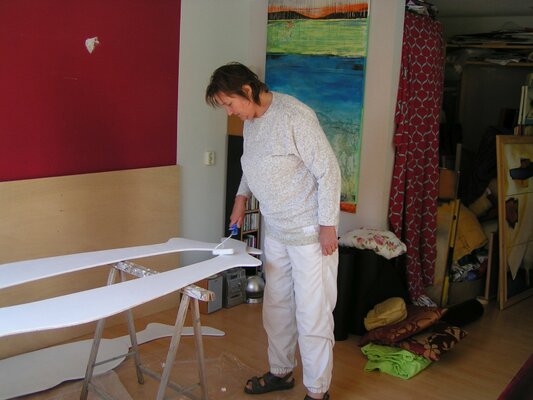 Anita de Harde in the Studio