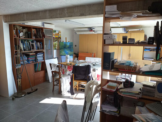 Jacques Majos in the Studio: Partie stockage de l'atelier