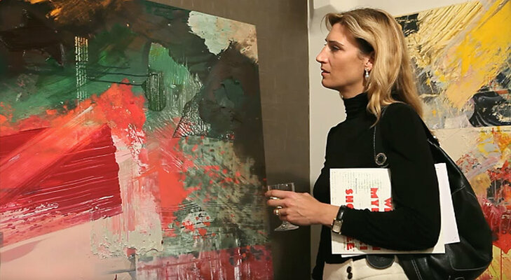 Peter Vahlefeld in the Studio: Galerie Michael Heufelder