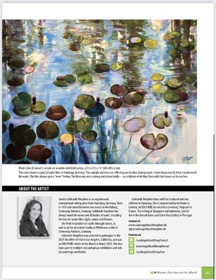 Sandra Gebhardt-Höpfner nello studio: International Artist Magazine - "Master Painters Of The World" issue October/November 2023, 4 pages article about me and my art.