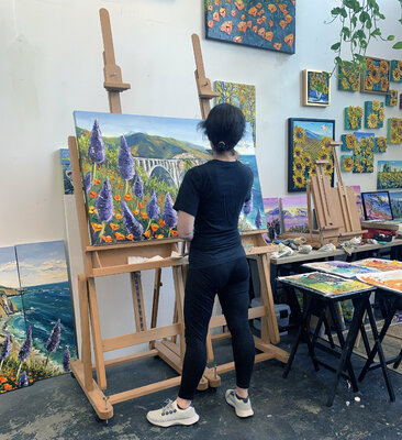 Lisa Elley en el estudio