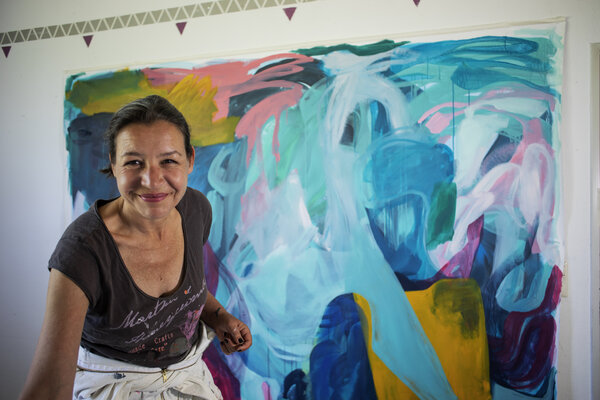 Petra Penz in de studio