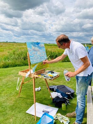 Wim Van De Wege nello studio: Plein air working
