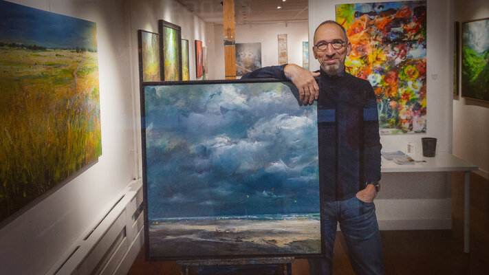 Wim Van De Wege nello studio: Wim van de Wege in his studio
