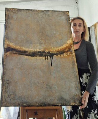 Patrizia Martiradonna in de studio