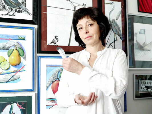 Galia Chuntova dans le studio