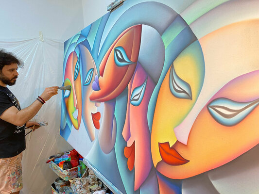 Hani Badawi Leo en el estudio: Atelier Hani Badawi Leo - "Visions"
