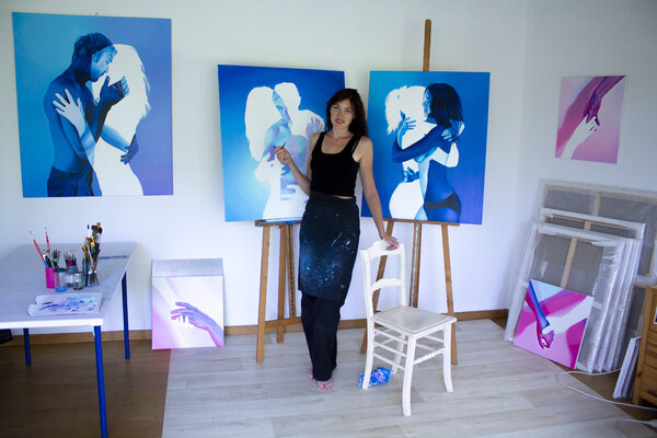 Morgan Bisoux en el estudio