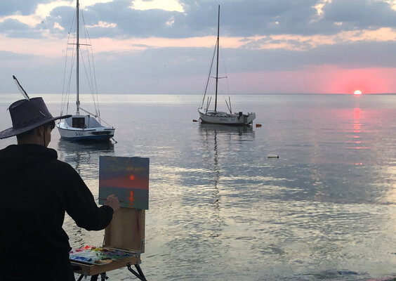 Dmitry Oleyn in the Studio: Plein air