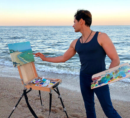 Dmitry Oleyn in the Studio: Plein air