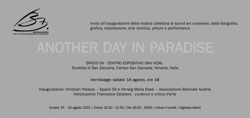 Gerlinde Kosina dans le studio: 14.8.2021  ausstellung another day in paradise