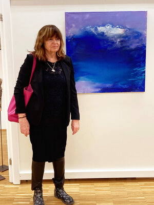 Gerlinde Kosina dans le studio: museum langenzersdorf /wien -  vernissage 24.1.2024  -  "mein dachstein" -  ausstellung bis ende feber 2024