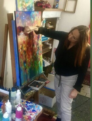 Anne Samson in the Studio