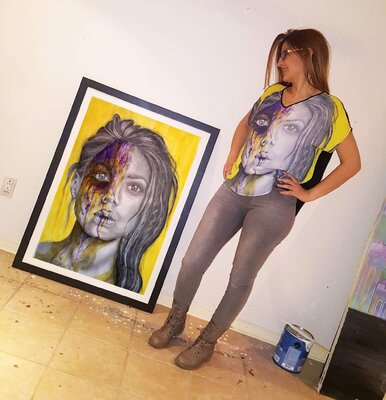 Randa Hijazi en el estudio