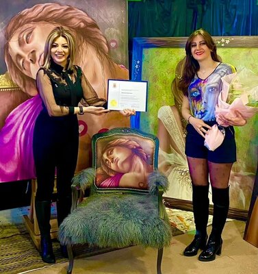 Randa Hijazi en el estudio