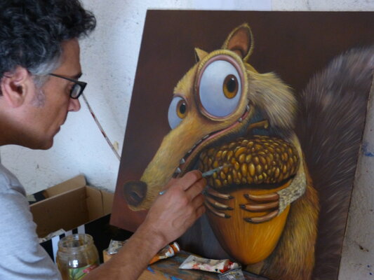 Alessandro Piras nello studio
