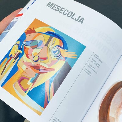 Olja Mesec en el estudio: International Contemporary​ Art Fair “ Art3f ” Paris
